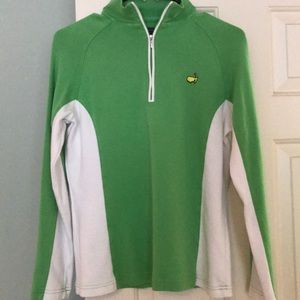 Masters Green & White Half Zip Pullover